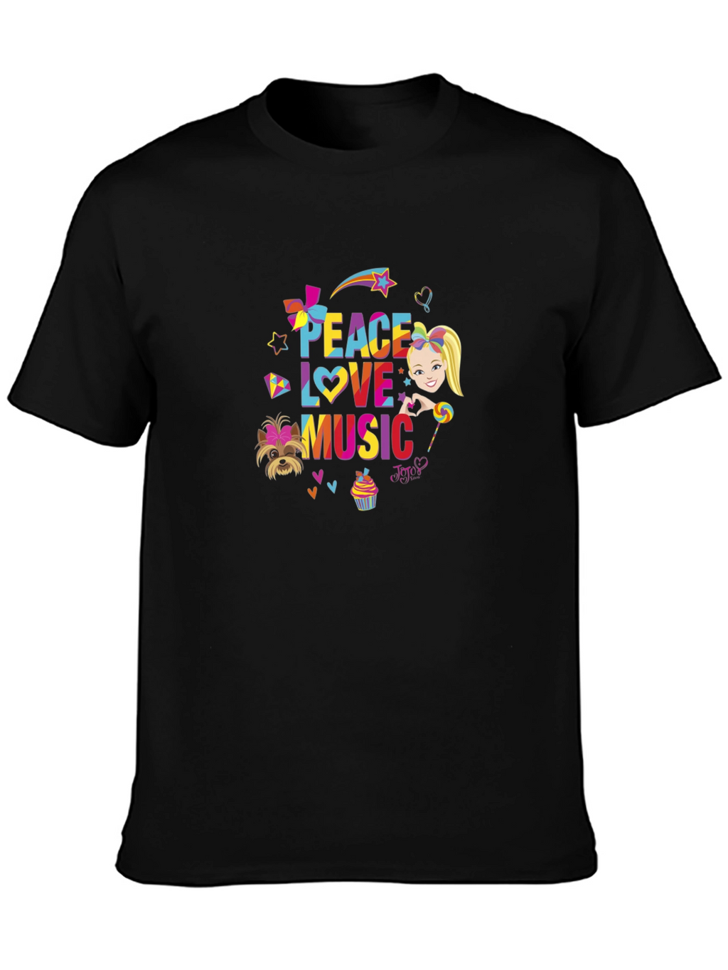 Peace Love Music Black T-Shirt