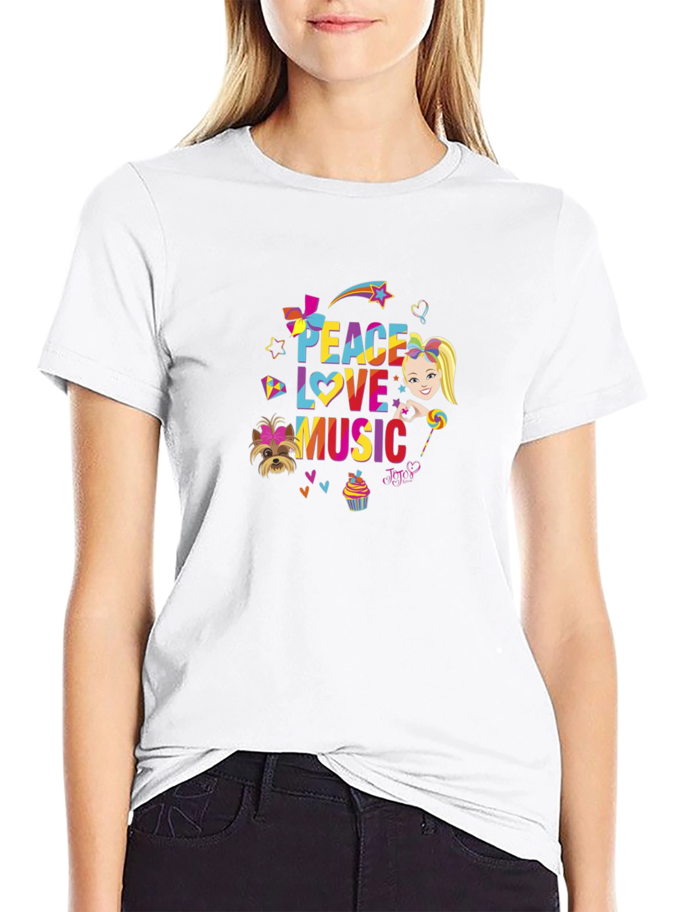 Peace Love Music Black T-Shirt