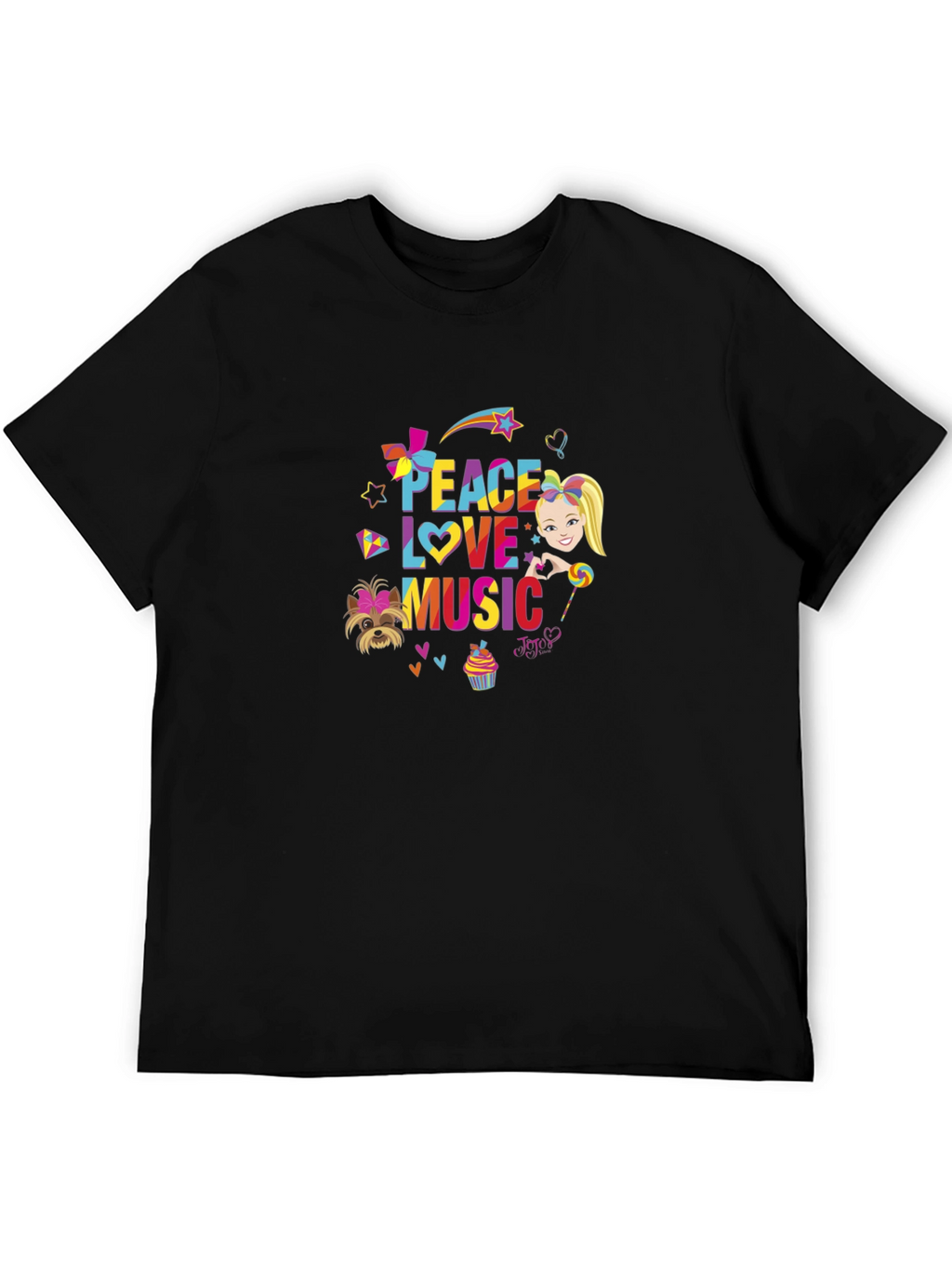 Peace Love Music Black T-Shirt