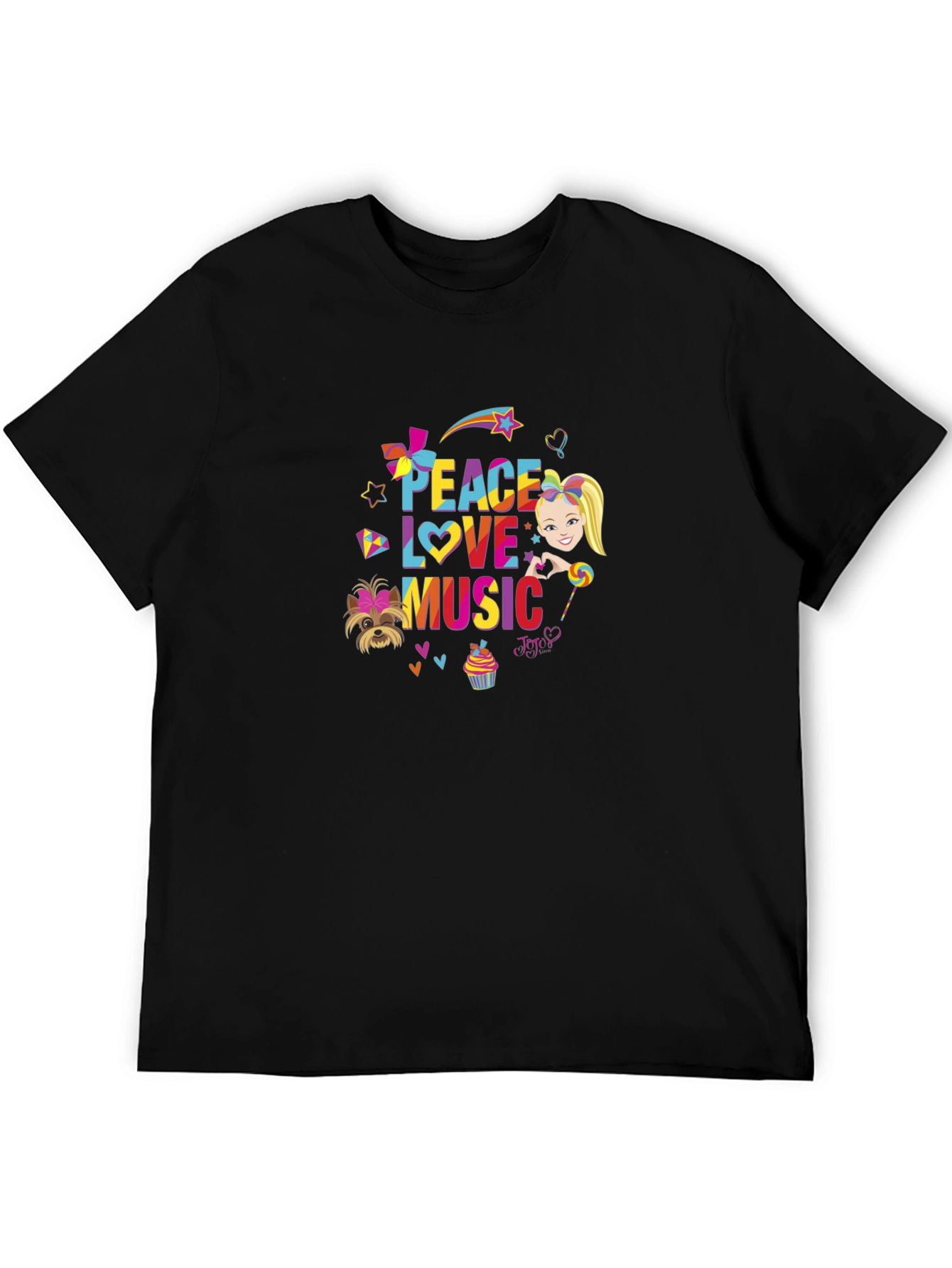 Peace Love Music Black T-Shirt