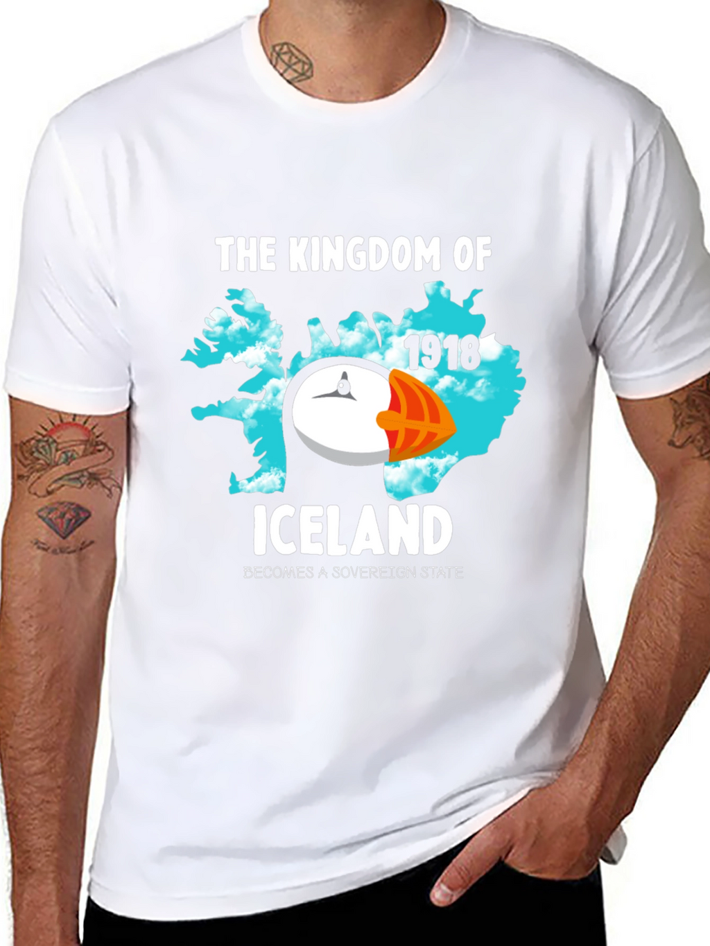Iceland Kingdom Puffin Tee - Sovereign State 1918