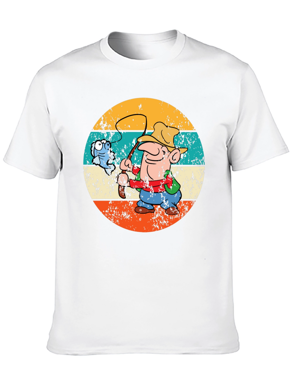 Retro Fishing Cartoon T-Shirt