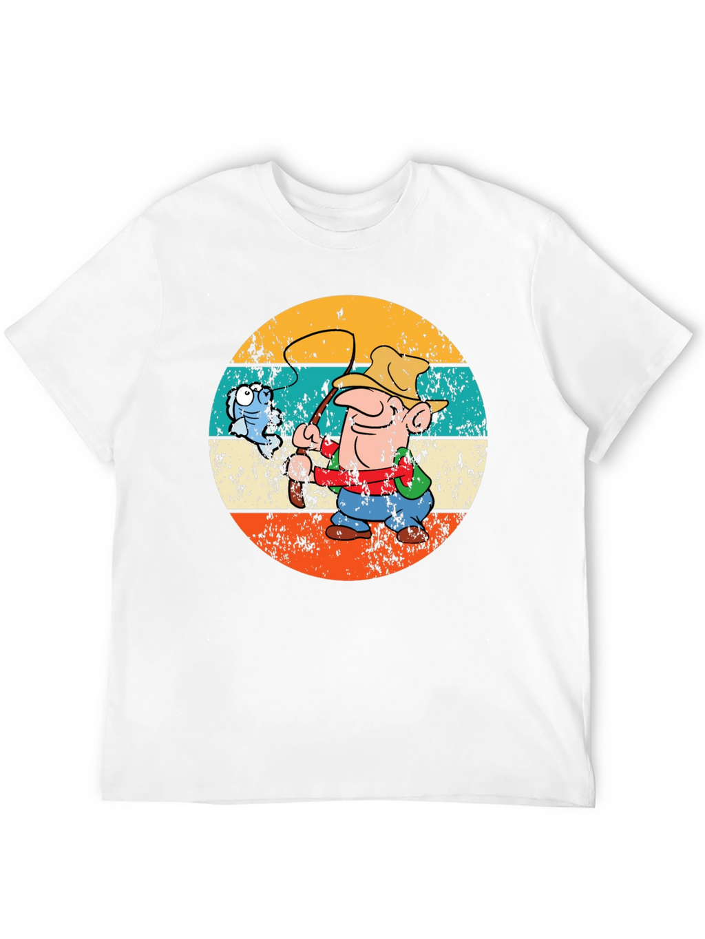 Retro Fishing Cartoon T-Shirt