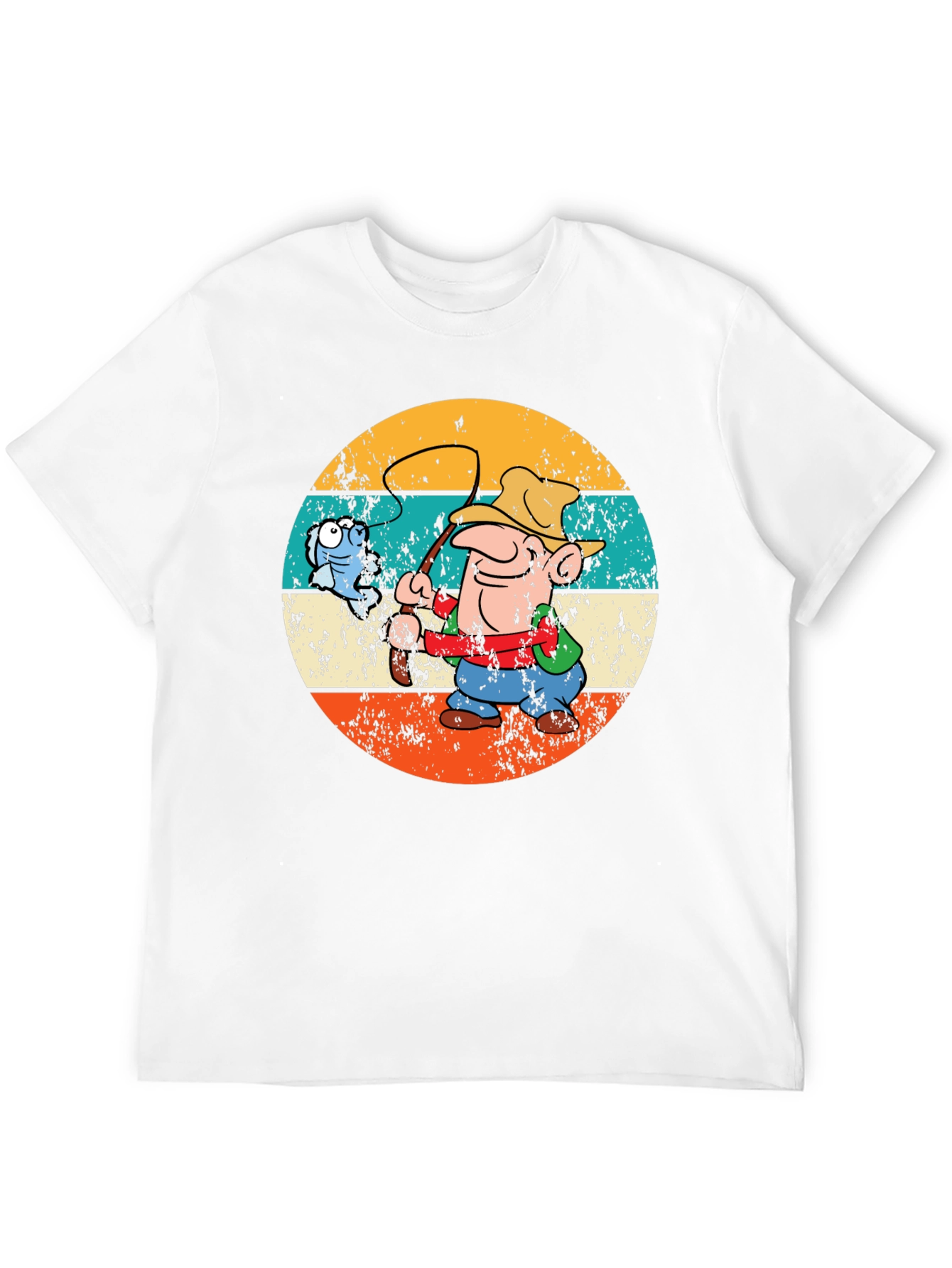 Retro Fishing Cartoon T-Shirt