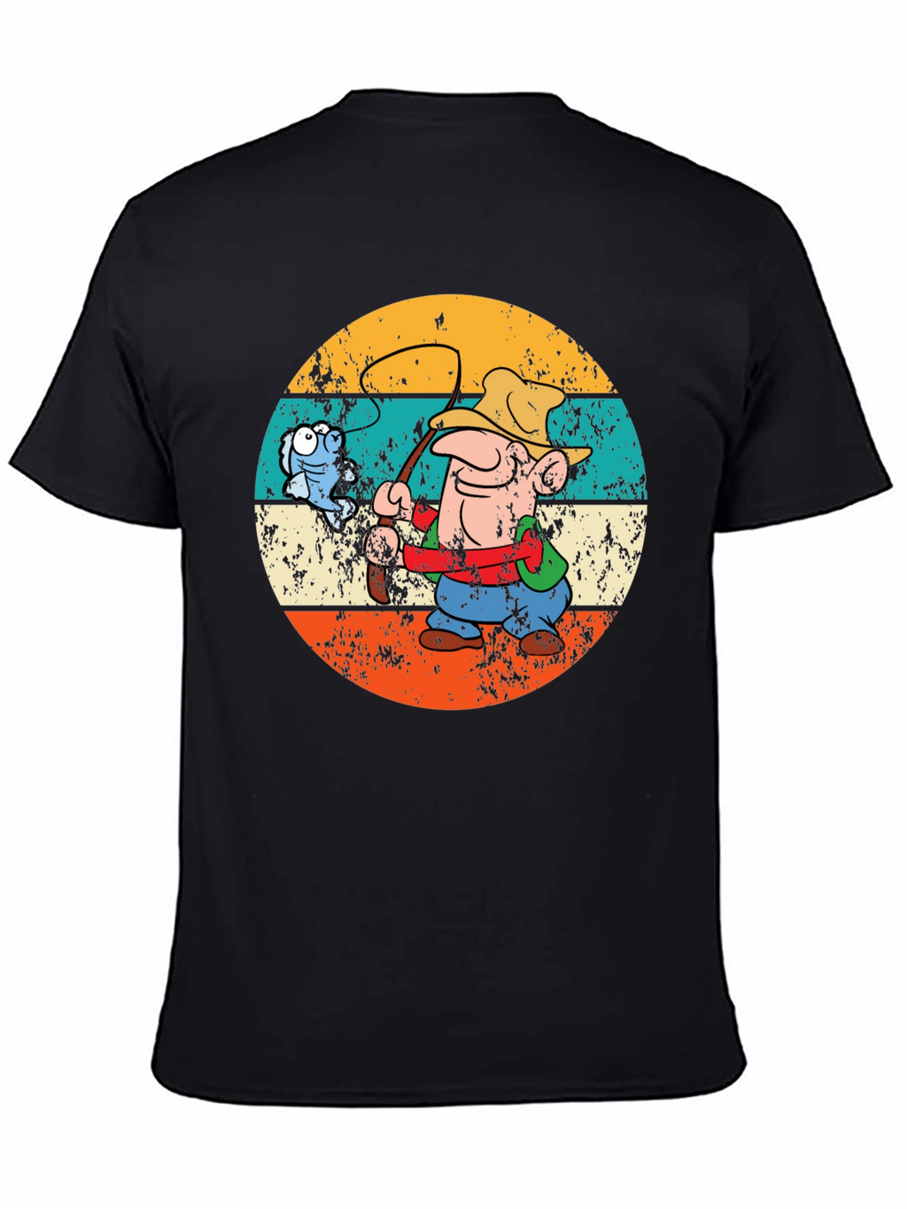 Retro Fishing Cartoon T-Shirt