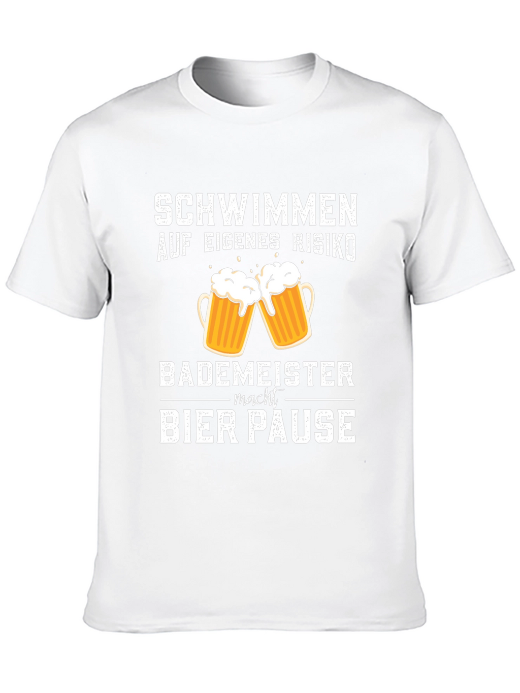 Schwimmen Bier Pause Black T-Shirt