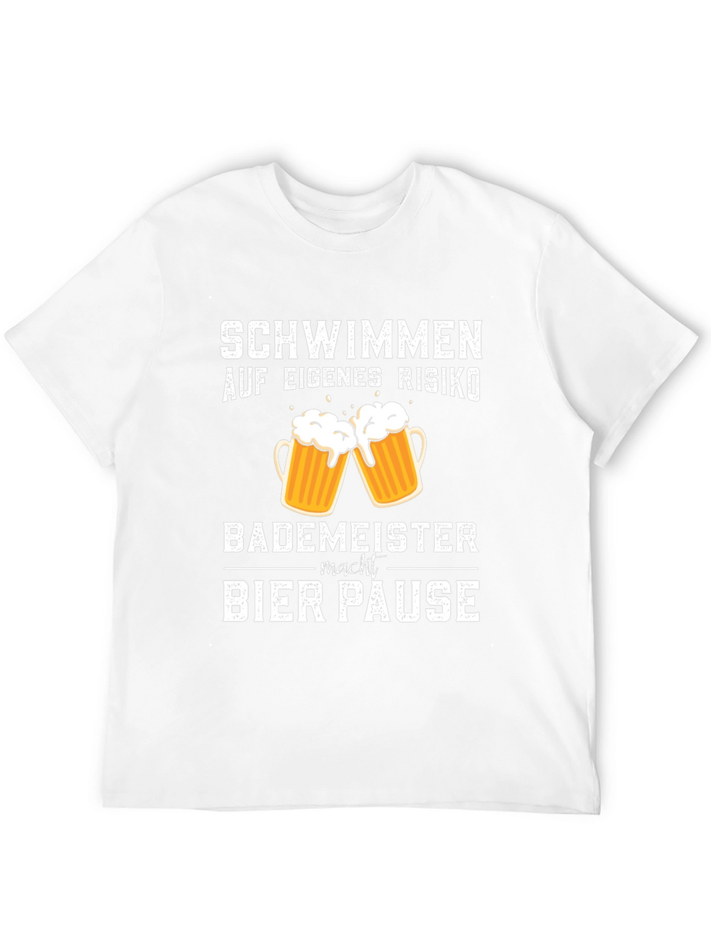 Schwimmen Bier Pause Black T-Shirt