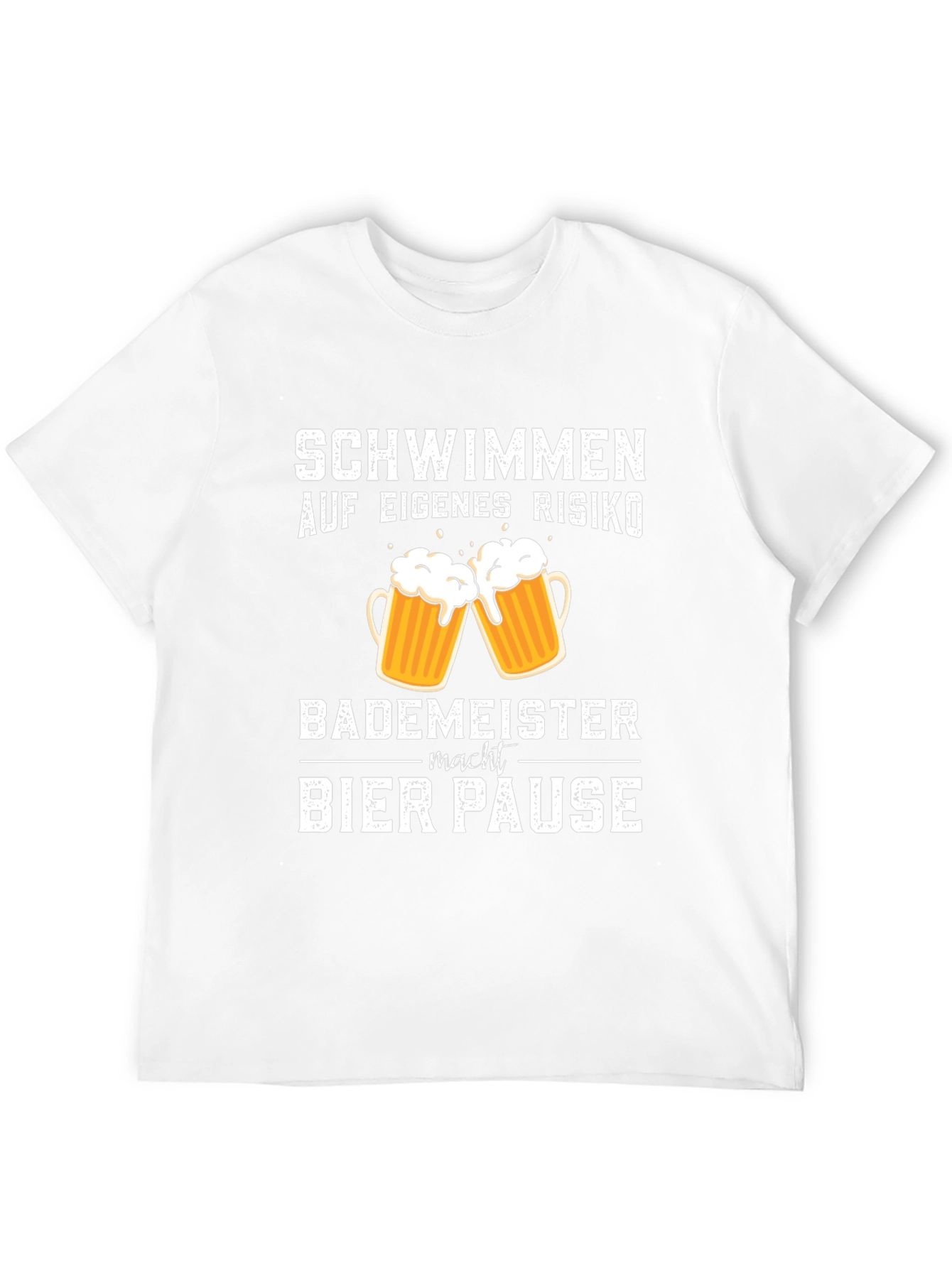 Schwimmen Bier Pause Black T-Shirt
