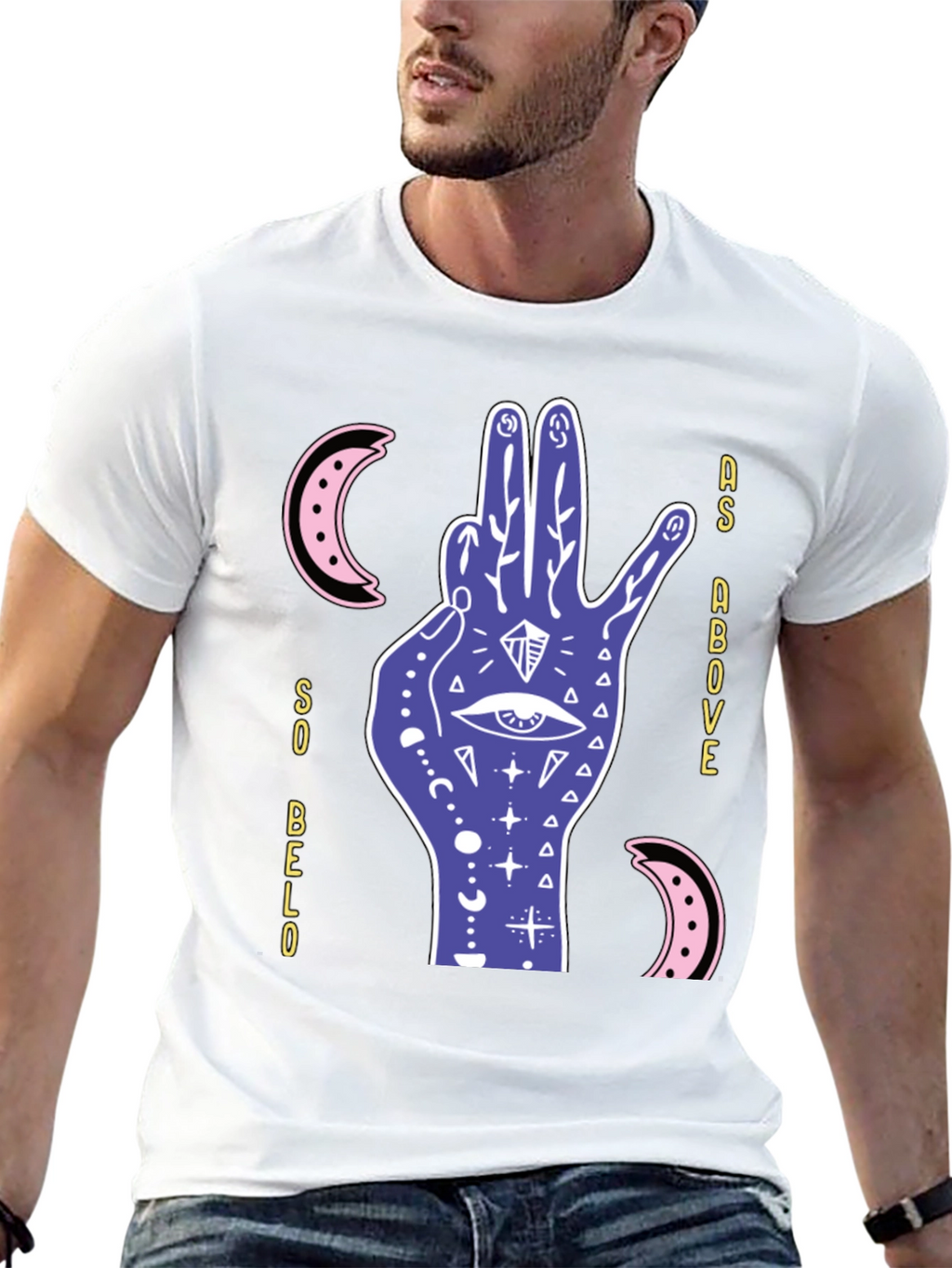 Mystic Hand Graphic T-Shirt - Occult Style