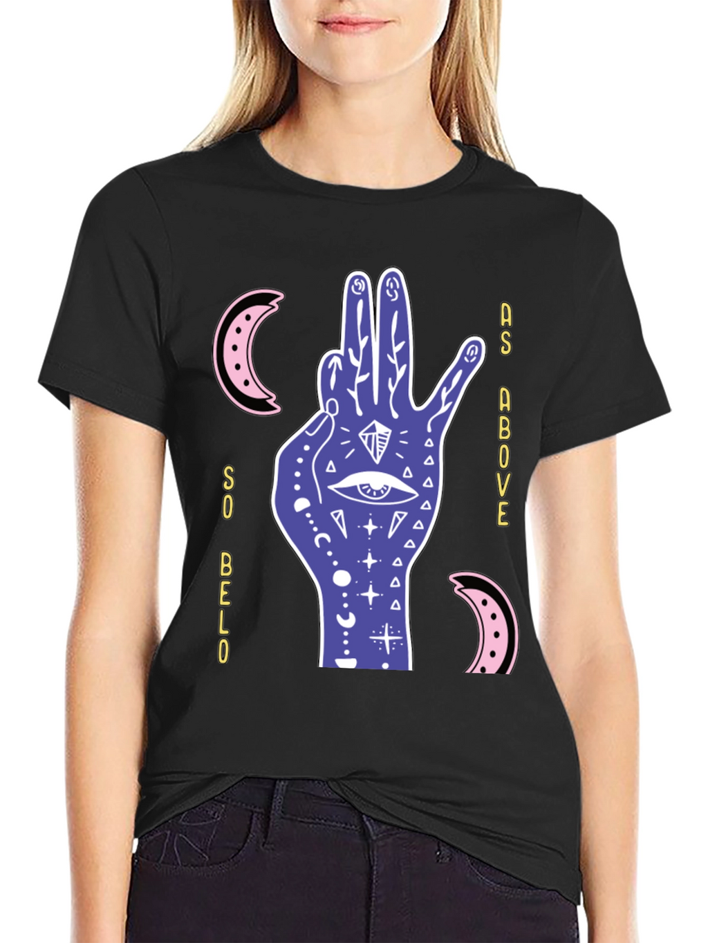 Mystic Hand Graphic T-Shirt - Occult Style