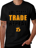 Eat Sleep Trade Repeat Bitcoin T-Shirt