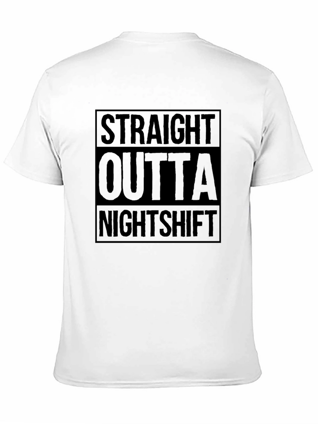 Straight Outta Nightshift Black Graphic T-Shirt