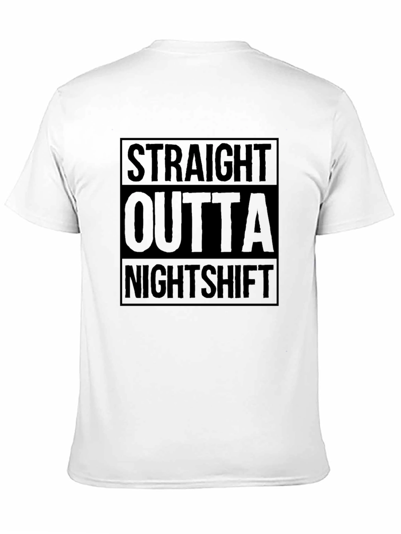 Straight Outta Nightshift Black Graphic T-Shirt