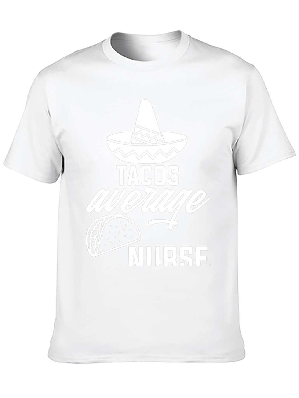 Tacos Average Nurse Graphic Tee - Black Cotton Blend