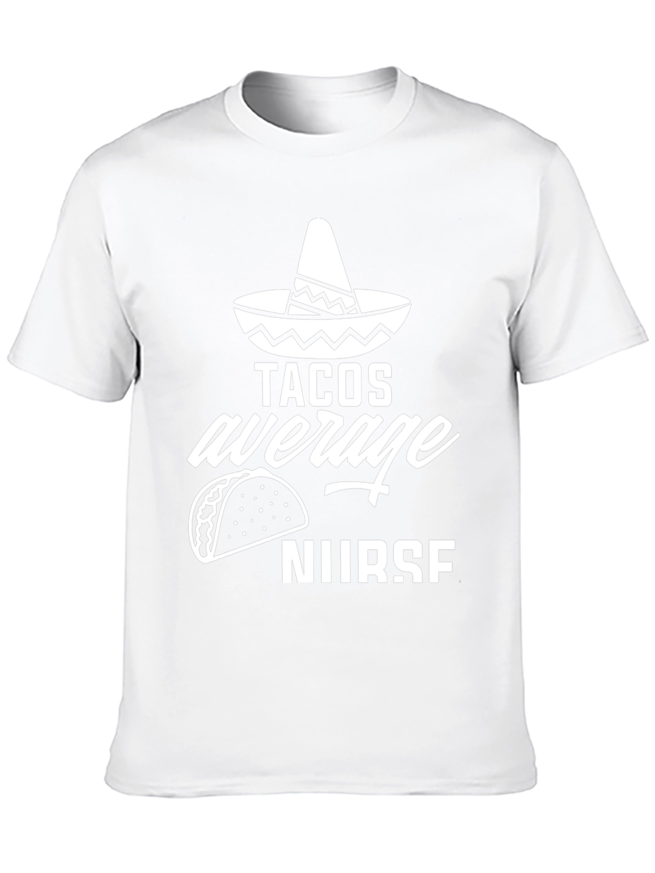 Tacos Average Nurse Graphic Tee - Black Cotton Blend