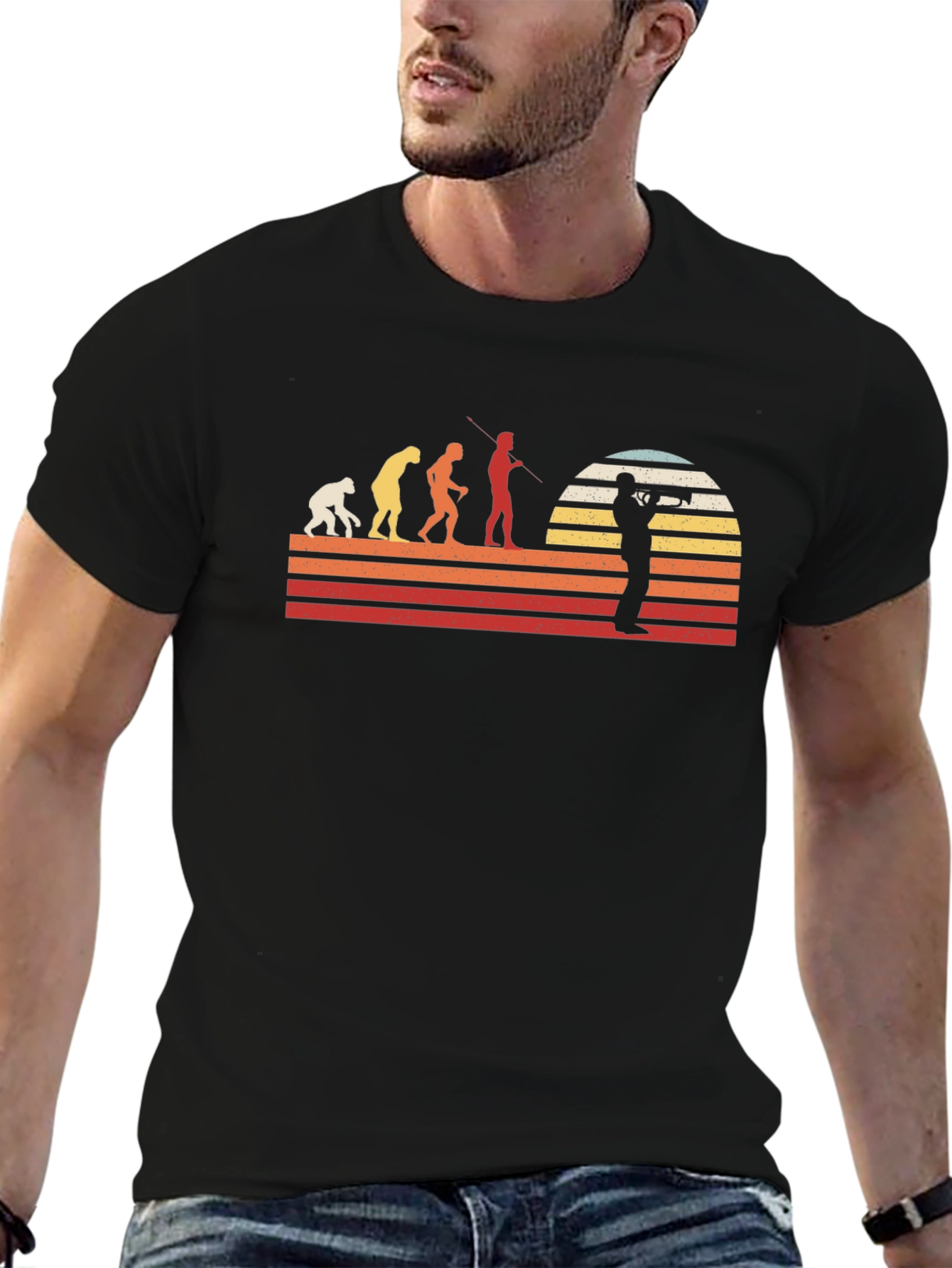 Evolution of Music Black T-Shirt