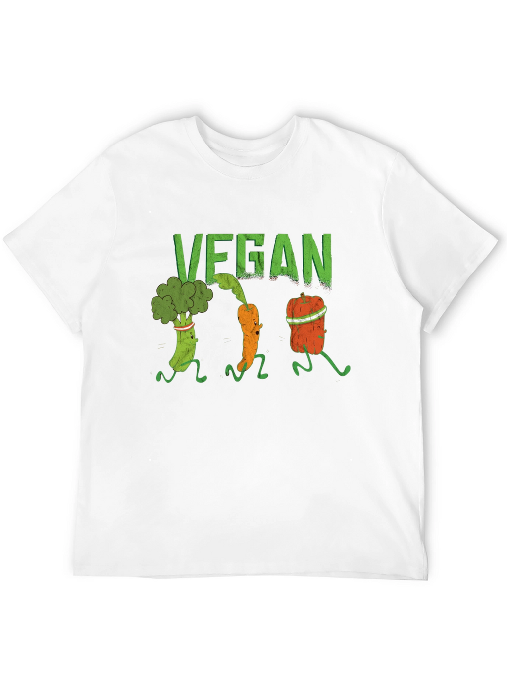 Vegan Running Vegetables Graphic T-Shirt