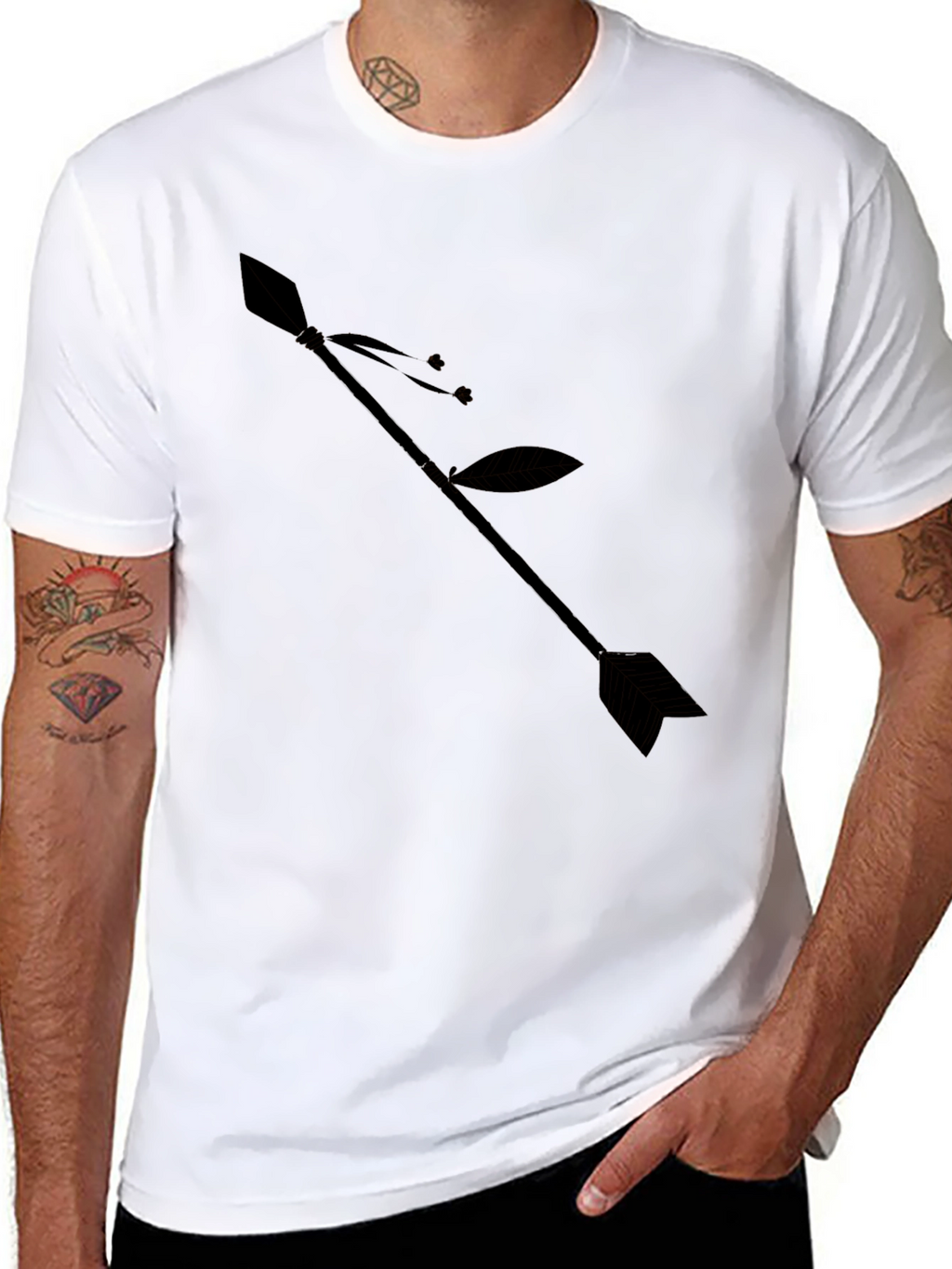 Arrow Graphic Black T-Shirt - Stylish Casual Wear