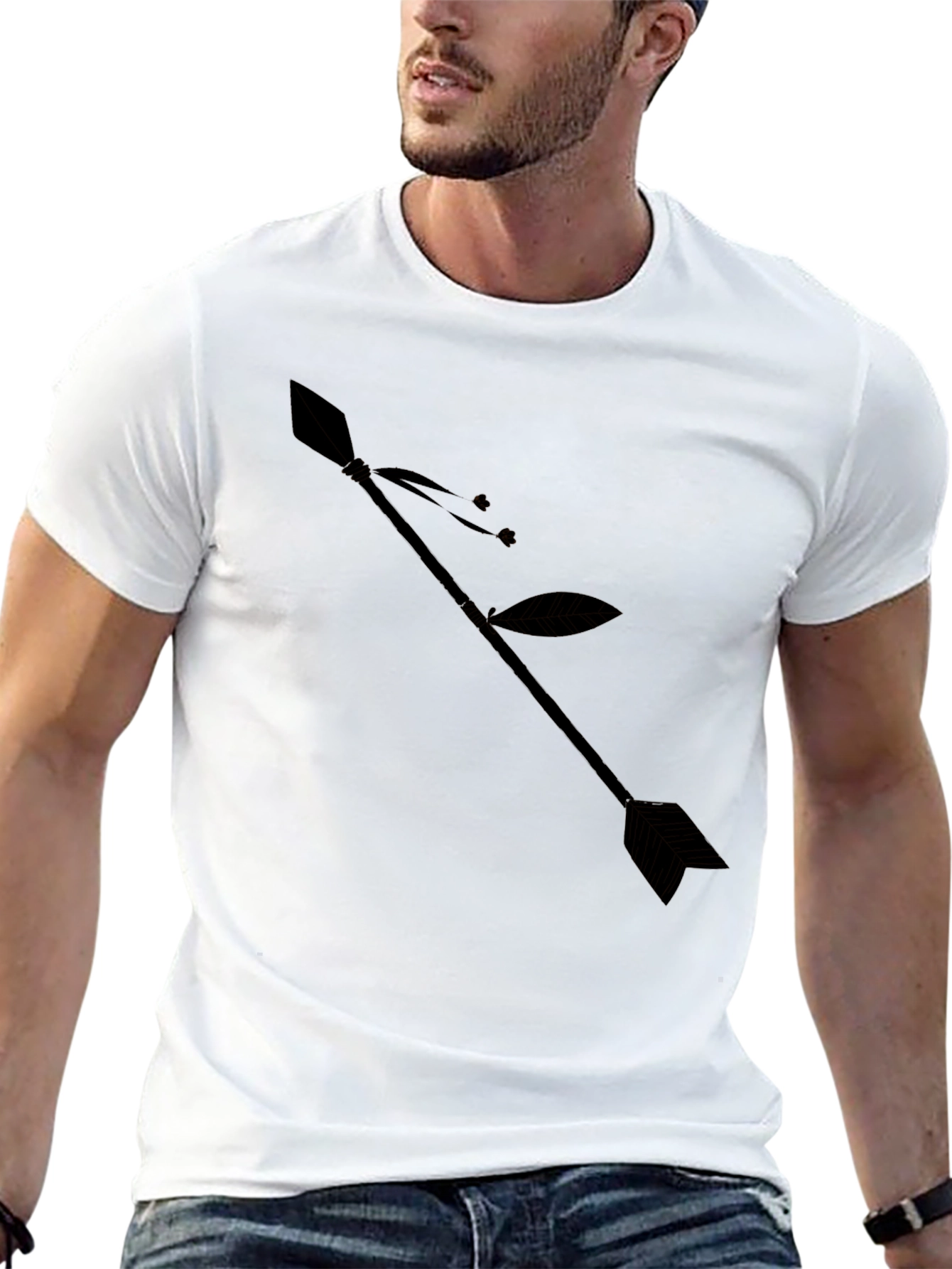 Arrow Graphic Black T-Shirt - Stylish Casual Wear