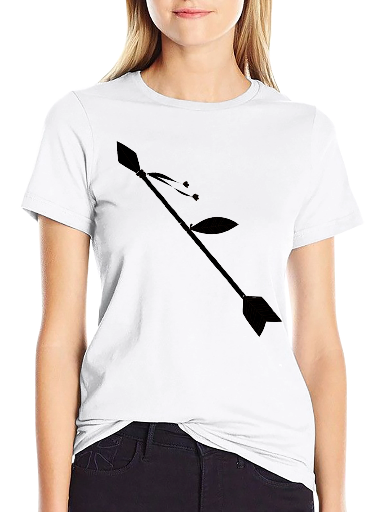 Arrow Graphic Black T-Shirt - Stylish Casual Wear