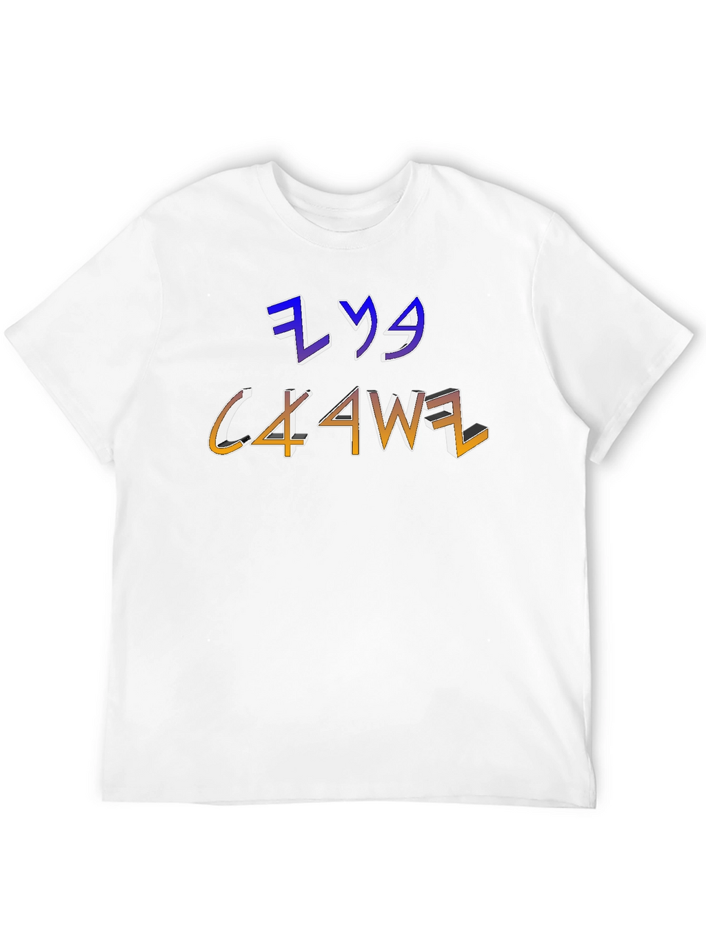 Mens Graphic T-Shirt with Unique Letter Design