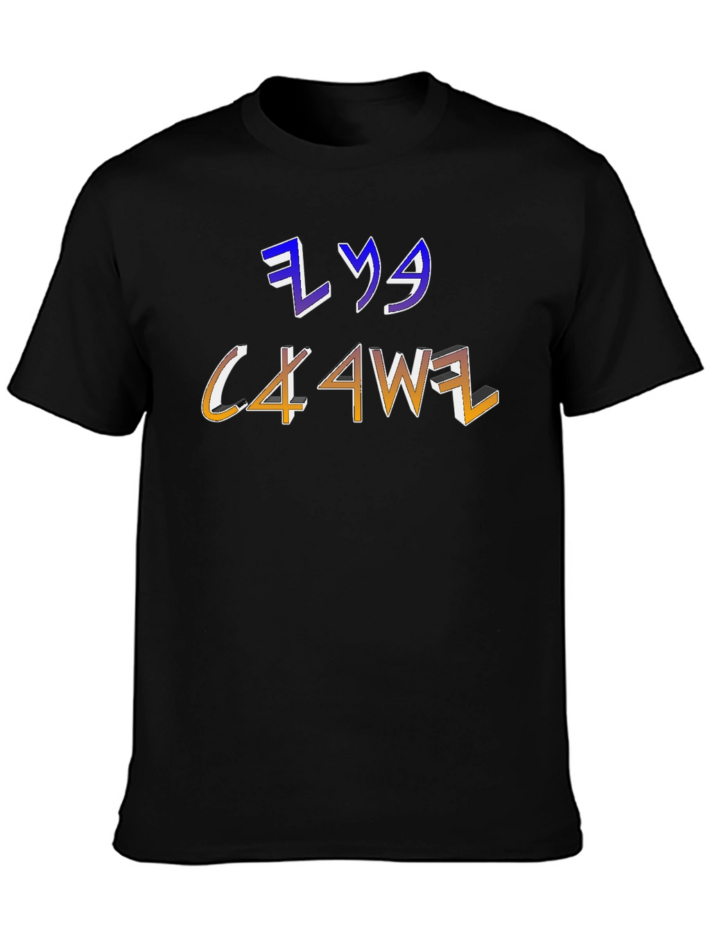 Mens Graphic T-Shirt with Unique Letter Design