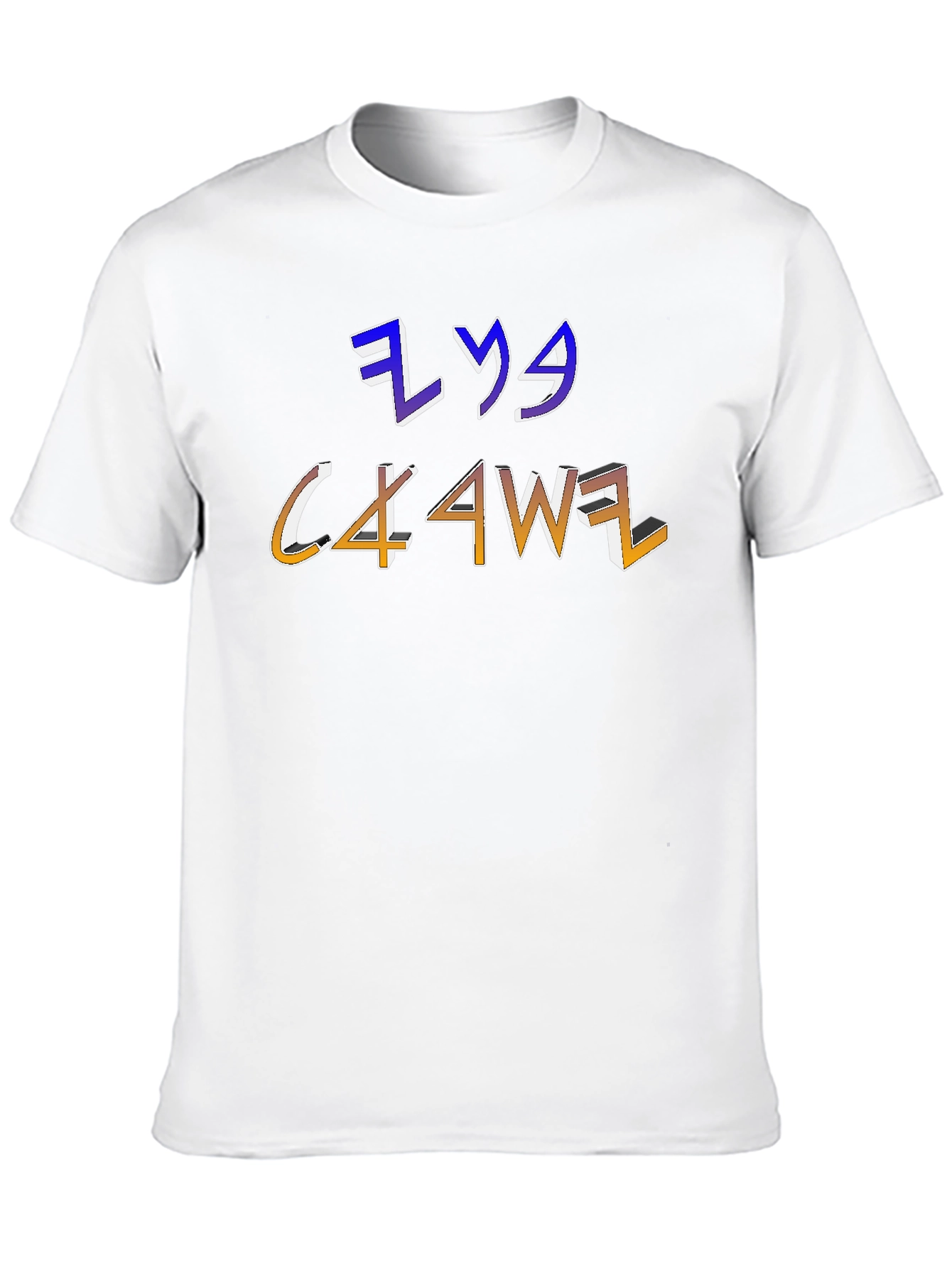 Mens Graphic T-Shirt with Unique Letter Design