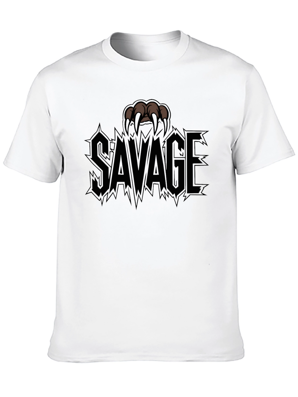Savage Claw Graphic Print T-Shirt - Black