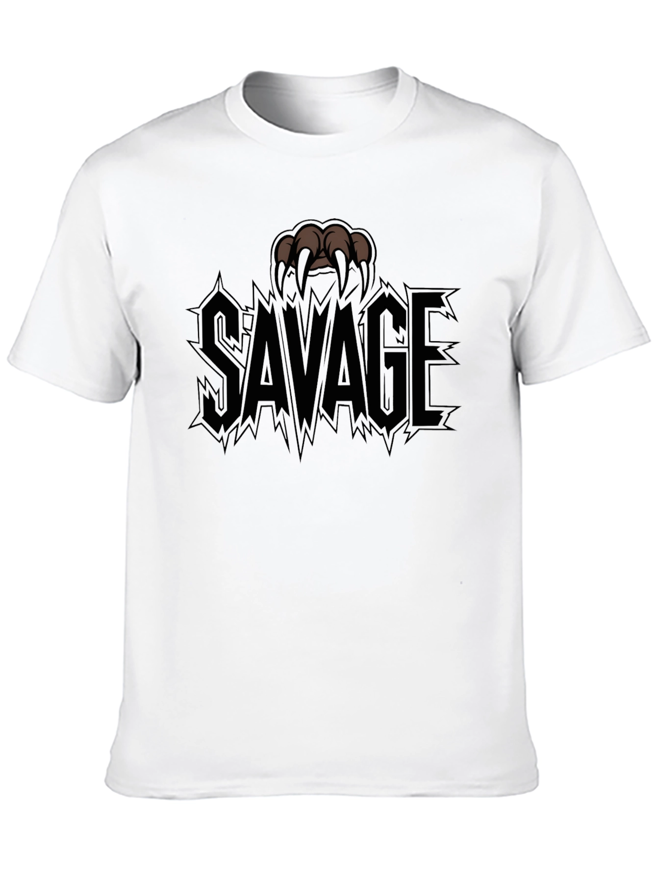 Savage Claw Graphic Print T-Shirt - Black