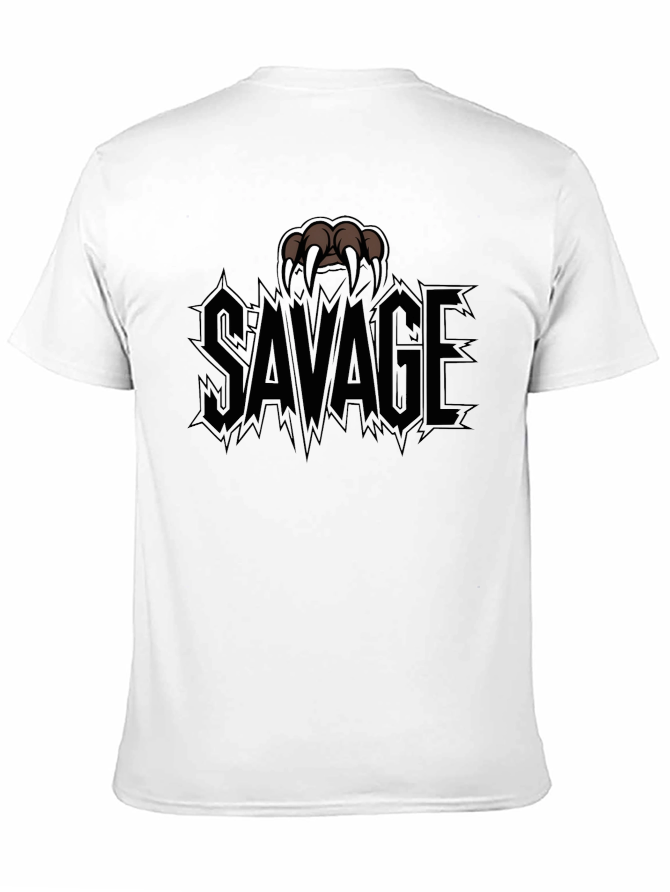 Savage Claw Graphic Print T-Shirt - Black
