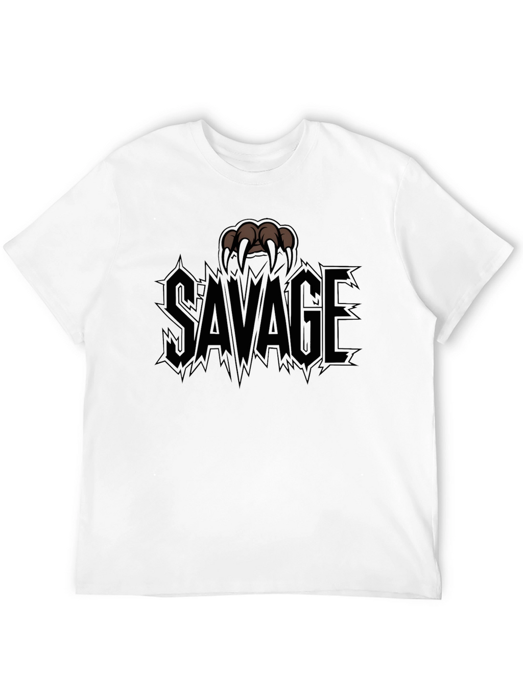 Savage Claw Graphic Print T-Shirt - Black