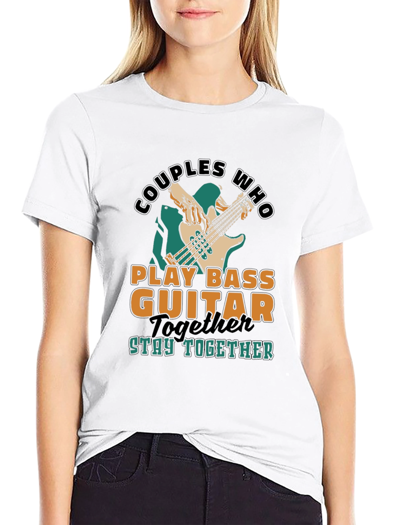 Couples Who Play Bass Guitar Together T-Shirt