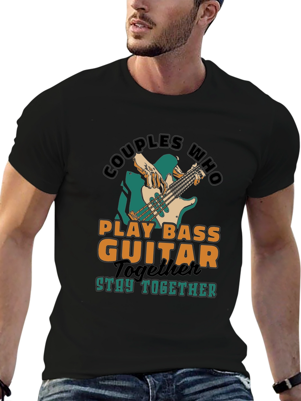 Couples Who Play Bass Guitar Together T-Shirt