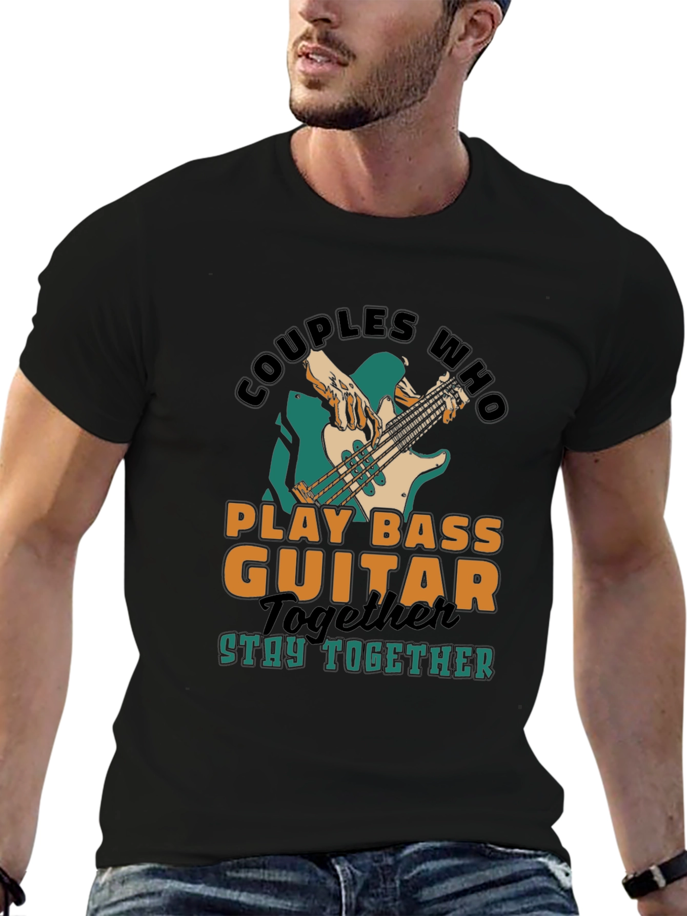 Couples Who Play Bass Guitar Together T-Shirt