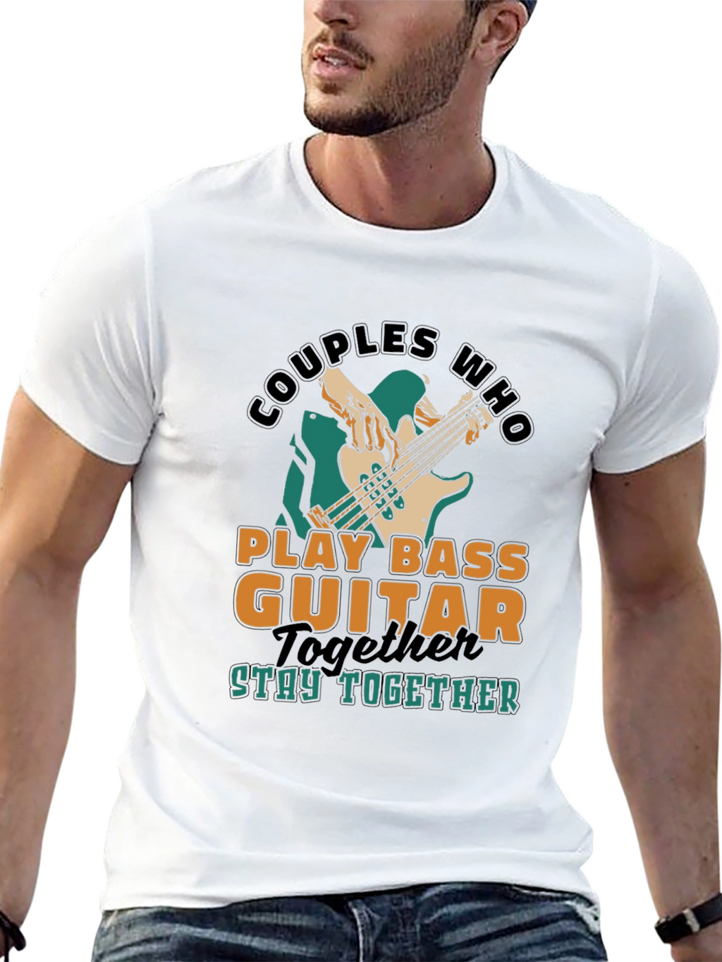 Couples Who Play Bass Guitar Together T-Shirt