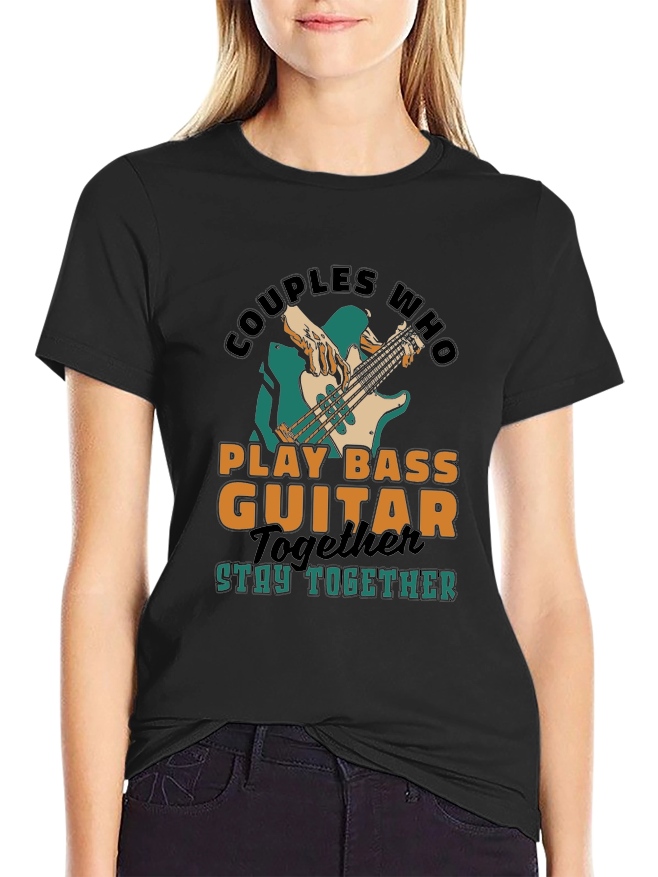 Couples Who Play Bass Guitar Together T-Shirt