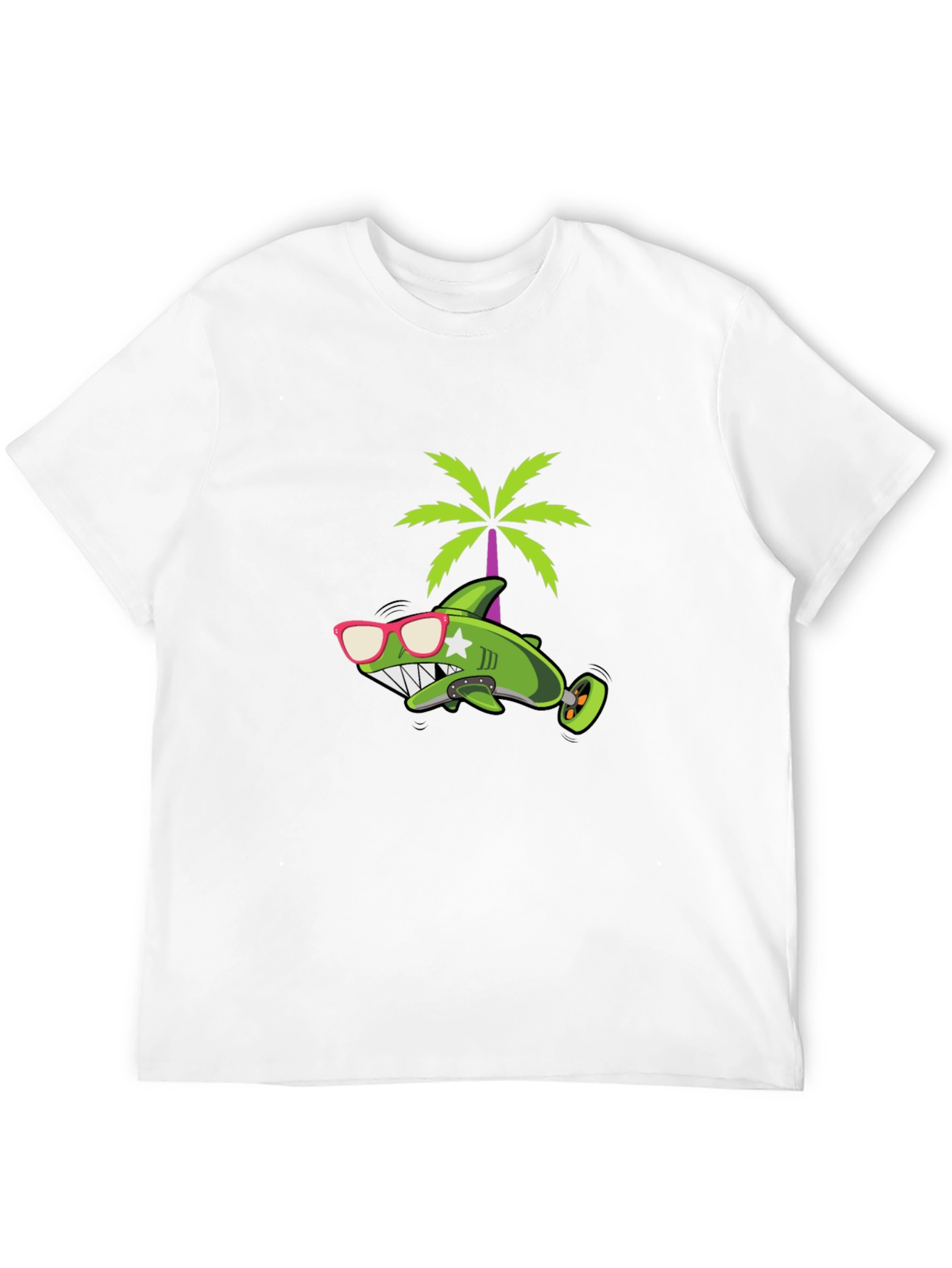 Cool Shark Graphic Tee - Black Cotton T-Shirt