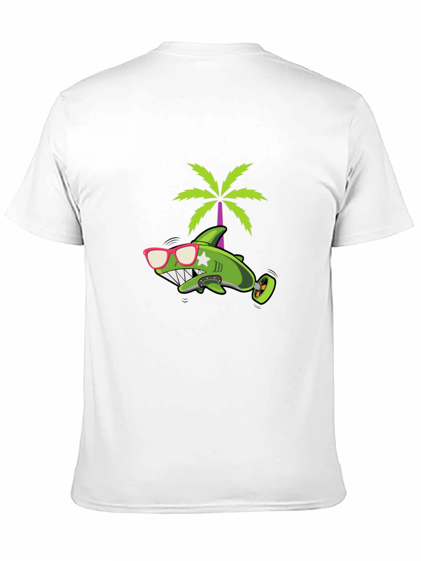 Cool Shark Graphic Tee - Black Cotton T-Shirt