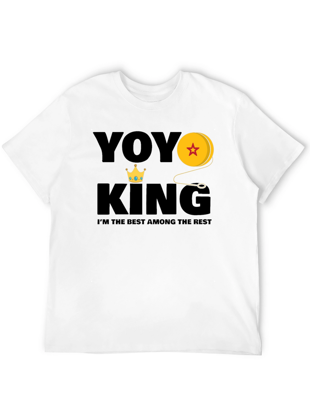 Yoyo King Graphic Tee - Black Cotton Blend