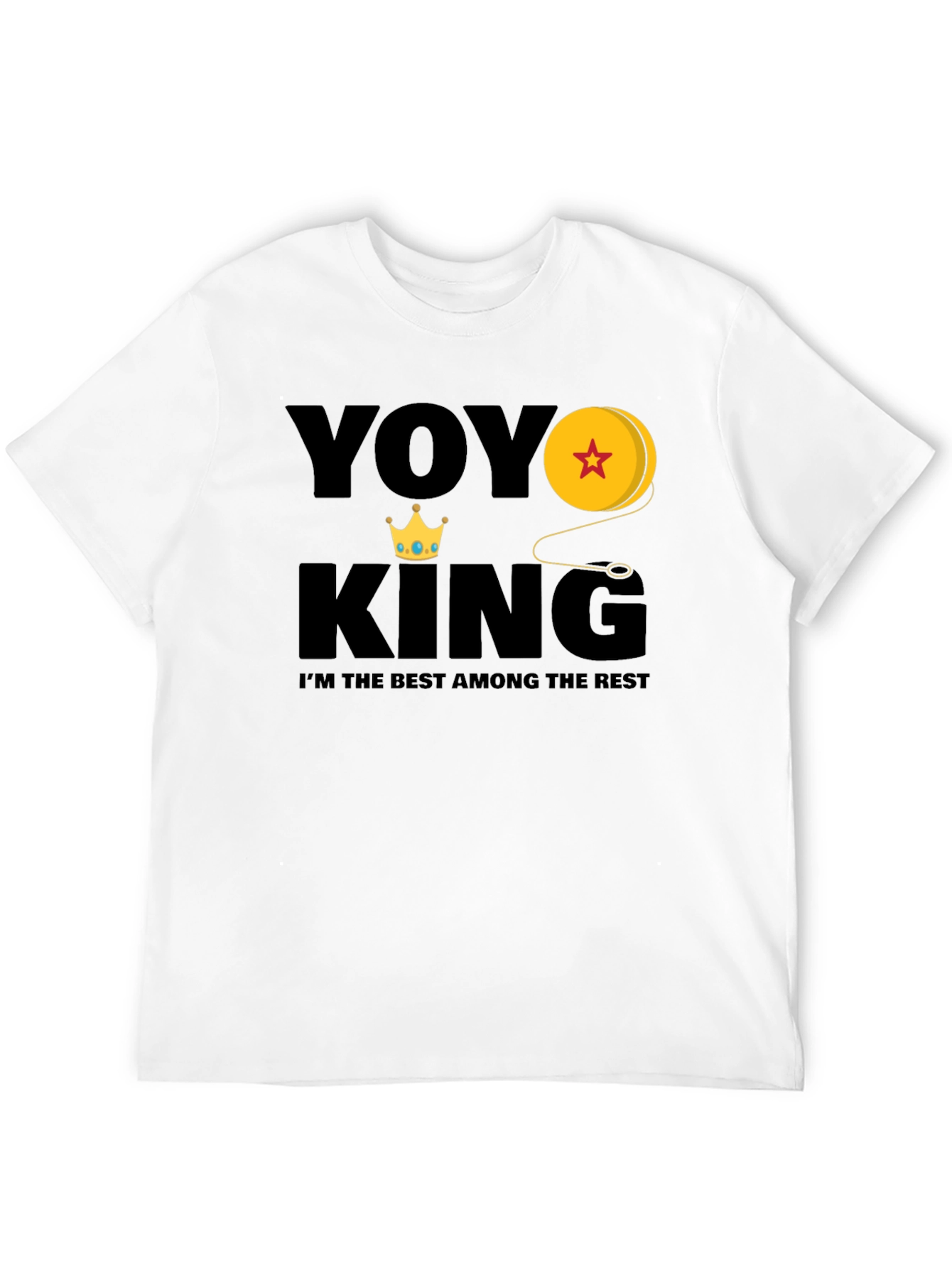 Yoyo King Graphic Tee - Black Cotton Blend