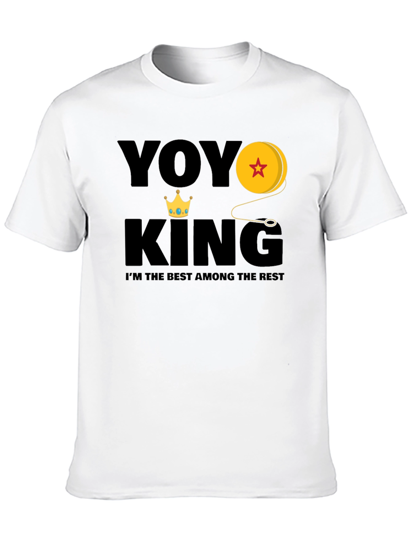 Yoyo King Graphic Tee - Black Cotton Blend