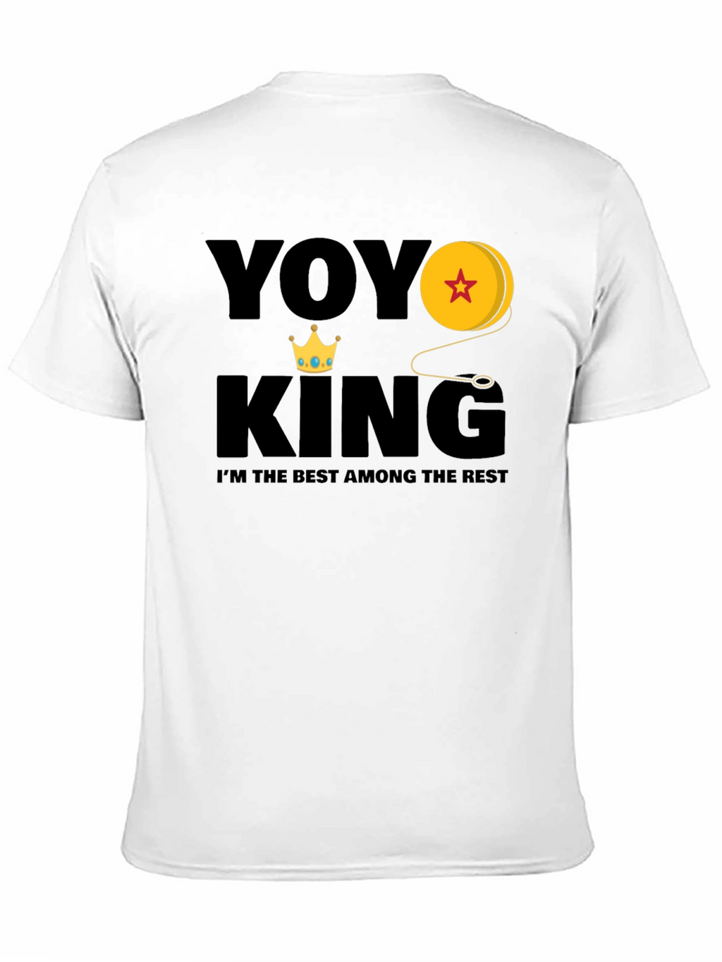 Yoyo King Graphic Tee - Black Cotton Blend