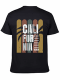 California Beach Black Graphic T-Shirt