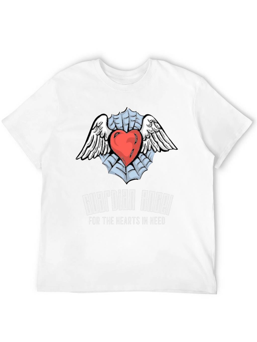 Guardian Angel Heart T-Shirt - Expressive Graphic Tee