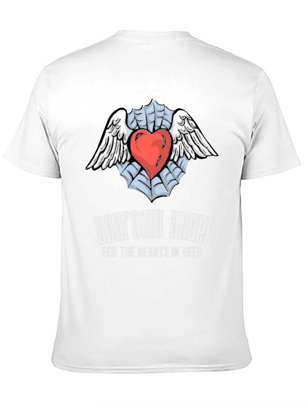 Guardian Angel Heart T-Shirt - Expressive Graphic Tee