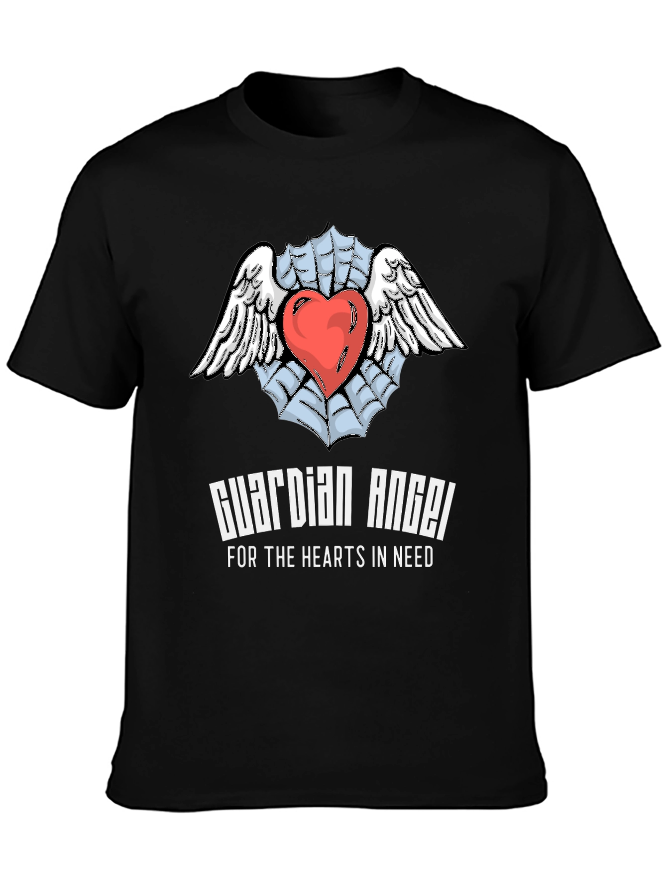 Guardian Angel Heart T-Shirt - Expressive Graphic Tee