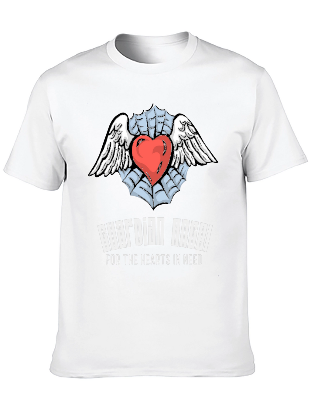 Guardian Angel Heart T-Shirt - Expressive Graphic Tee