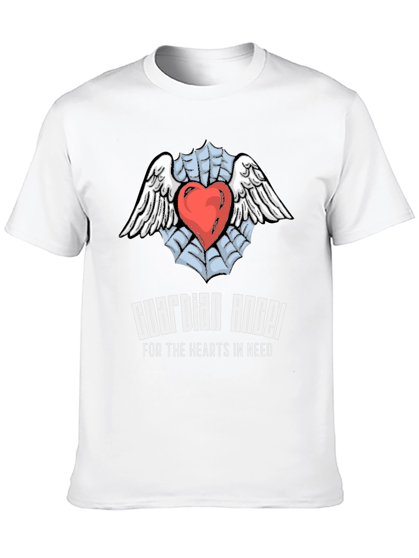 Guardian Angel Heart T-Shirt - Expressive Graphic Tee