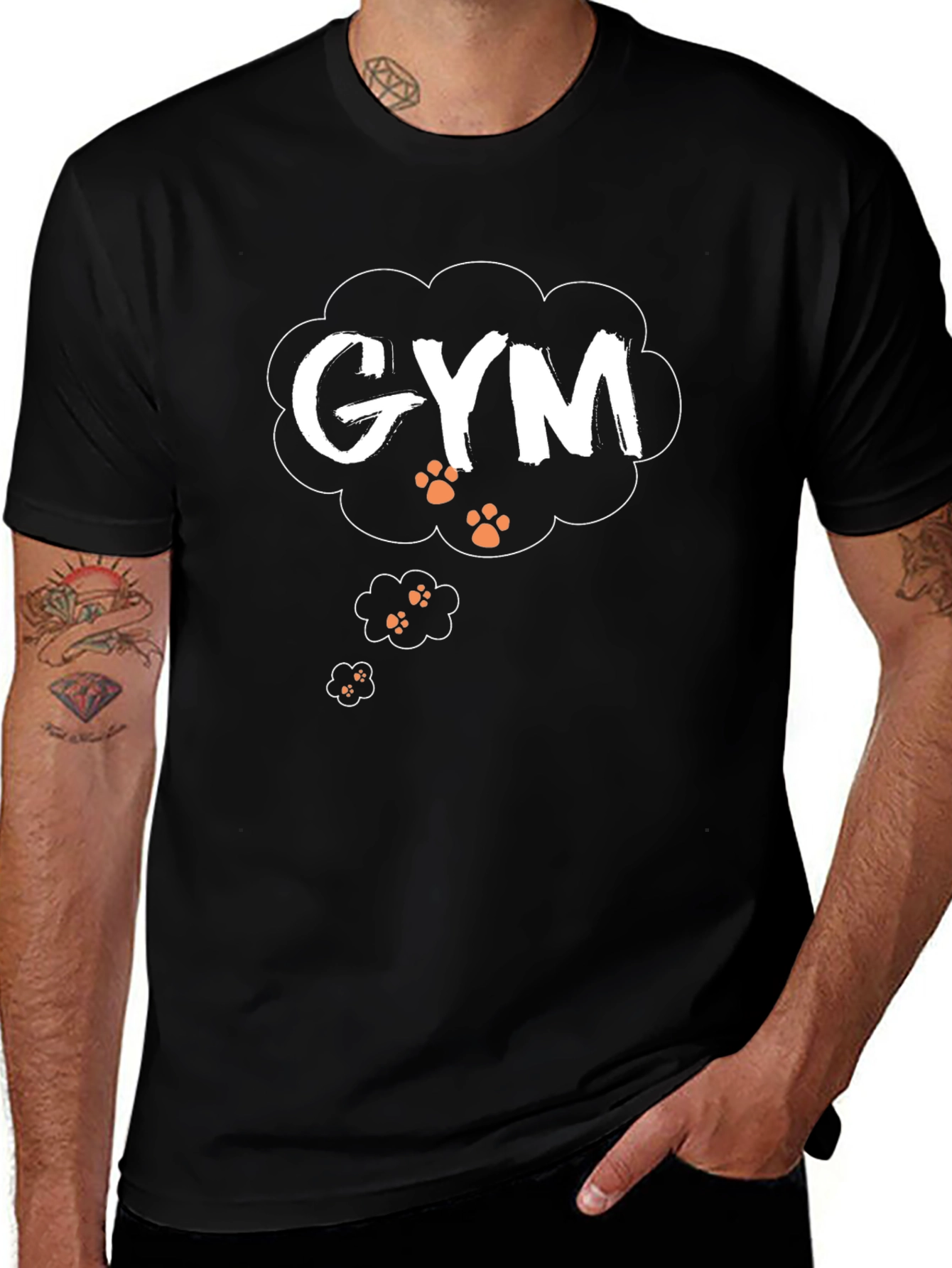 Gym Dog Paw Print T-Shirt