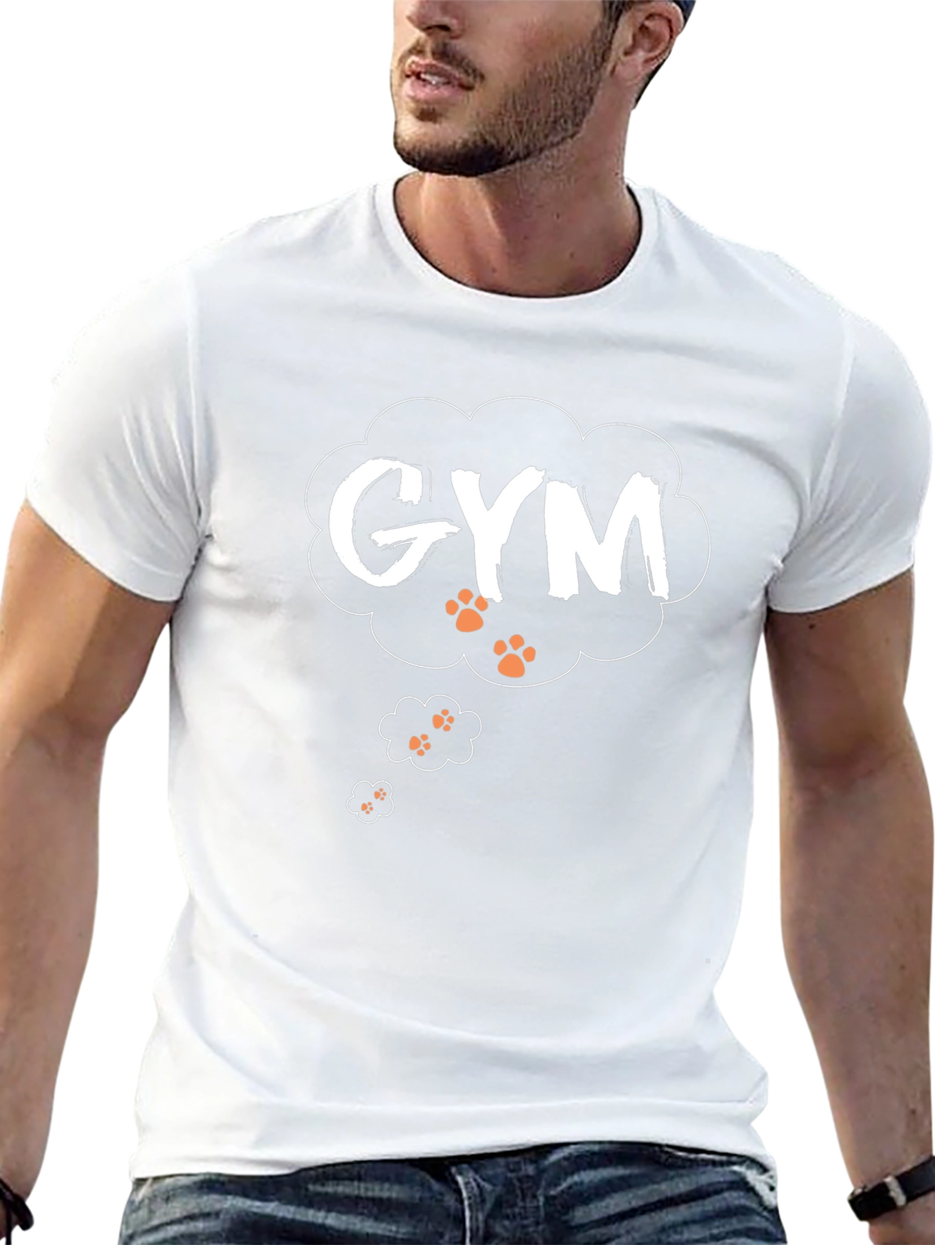 Gym Dog Paw Print T-Shirt
